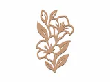 [Laser cut and engrave] Floral Silhouette Cutout Wall Art