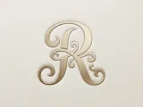 [Laser cut and engrave] R Floral Wedding Monogram Logo – Romantic Bridal Initial for Laser Cut Signs, Cake Toppers, Invitations, Engraving & Cricut Projects