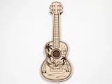 [Laser cut and engrave] Ukulele Wall Hanging with Tropical Beach Scene