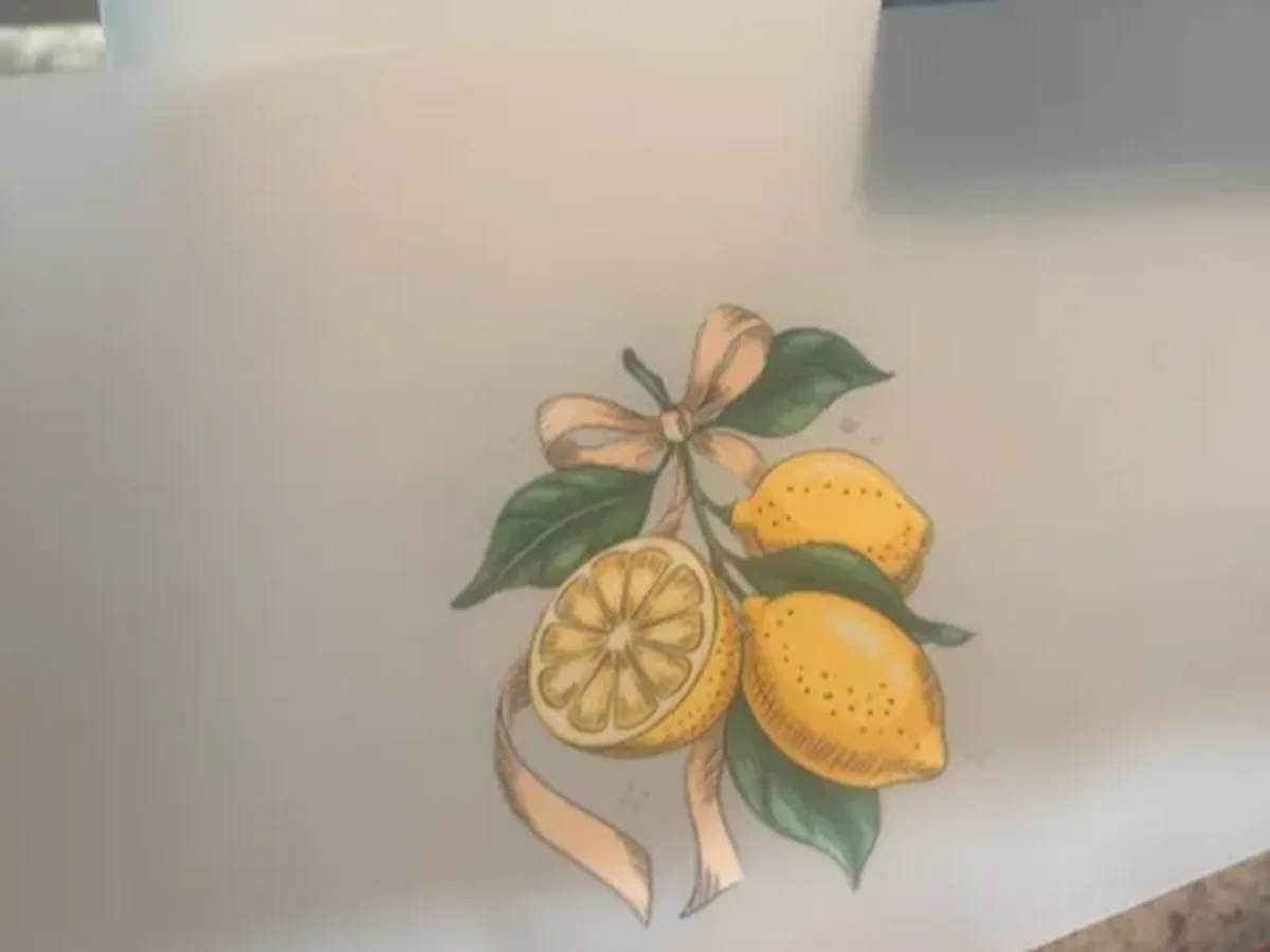 [DTF Printing] Lemon and Ribbon Botanical Illustration
