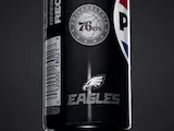 [Laser cut and engrave] Philadelphia 76ers and Eagles sports team logo beverage can