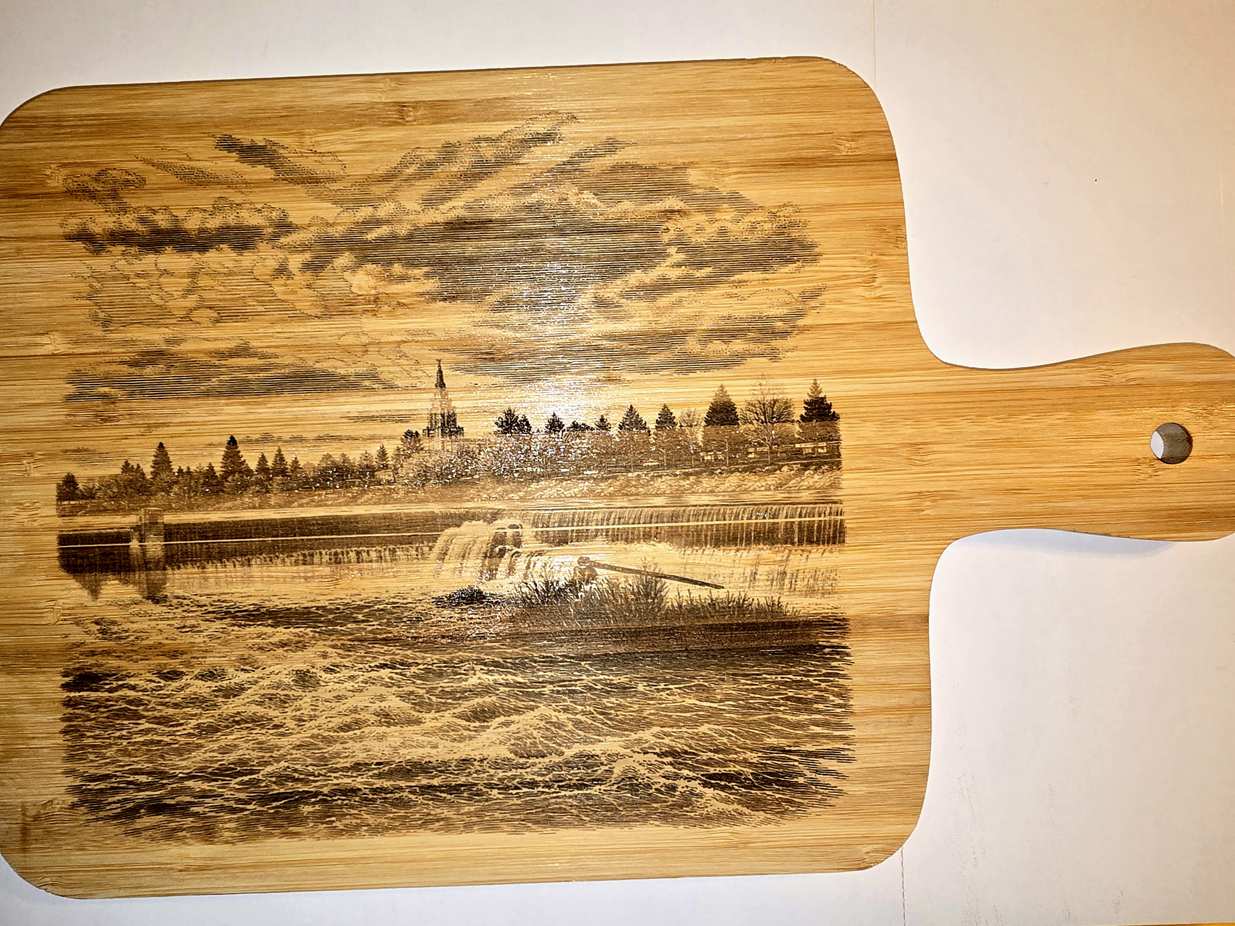 [Laser cut and engrave] Born Under These Stars — Idaho Falls Birth Board