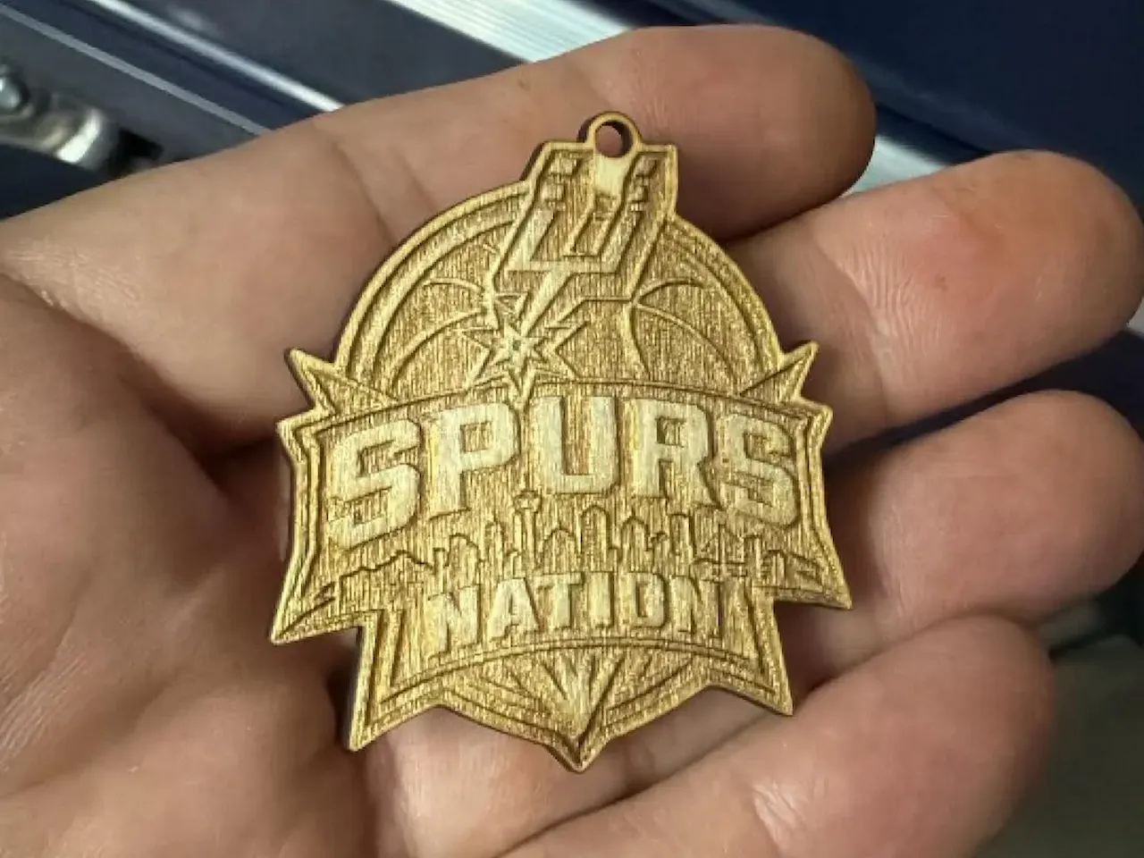 [Laser cut and engrave] San Antonio Spurs Nation Basketball Team Logo Pendant