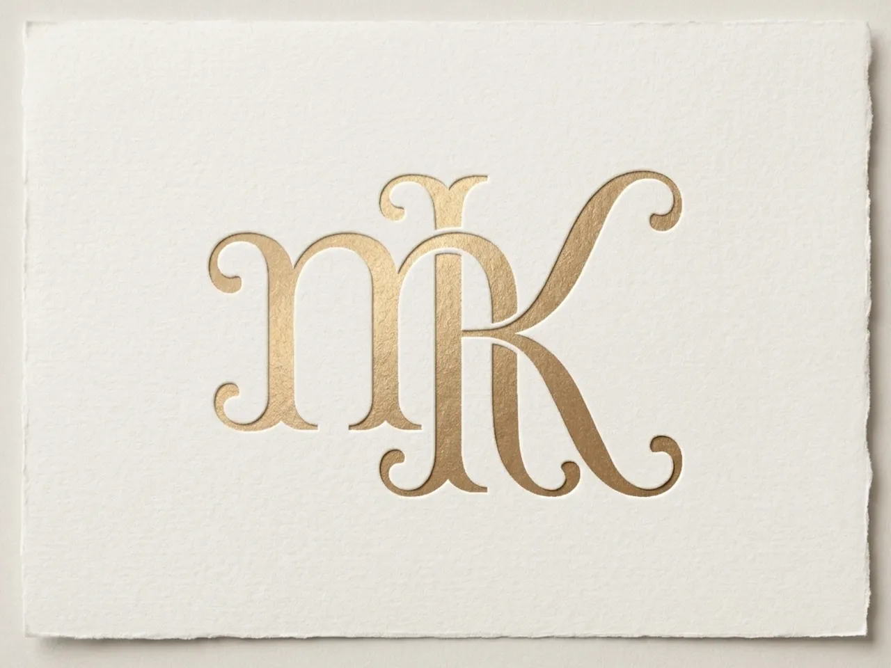 [Laser cut and engrave] Graceful MK Initials Logo Emblem