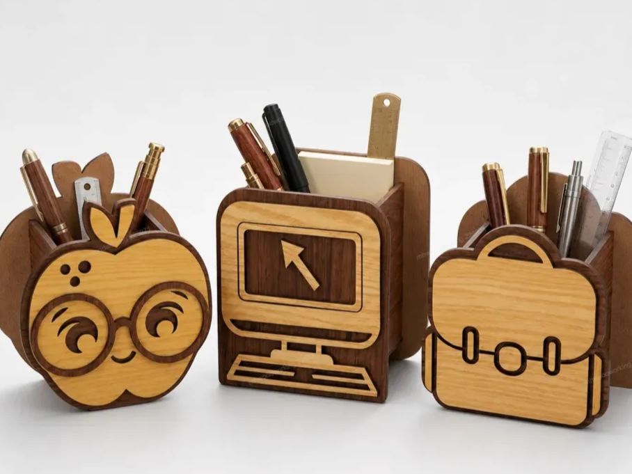 3x Pencil Holder For Kids