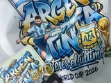 [DTF Printing,Laser cut and engrave] Mochila saco blanca con estampado de Lionel Messi y la selección argentina
