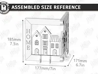 [Laser cut and engrave] Corner Wall Mounted Key Holder with Miniature House Scenes Laser Cut bundle. Home Decor. Corner Keyholder
