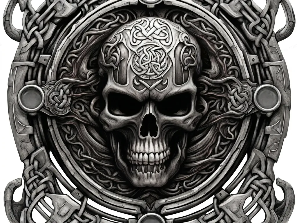 Celtic Knotwork Skull Wall Plaque