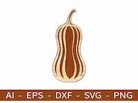 [Laser cut and engrave] Wooden Pumpkin Tabletop Figurine for Autumn Home Decor