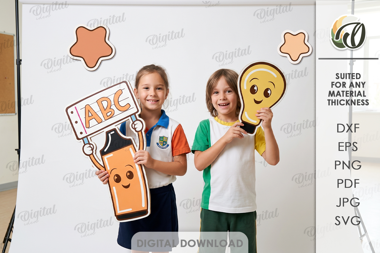 [Laser cut and engrave] Back To School Photo Booth Props Bundle. Classroom Photo Zone Sign Laser Cut Files. First Day of School. Back to School SVG. Kids. Children