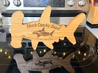 [Laser cut and engrave] Shark charcuterie board