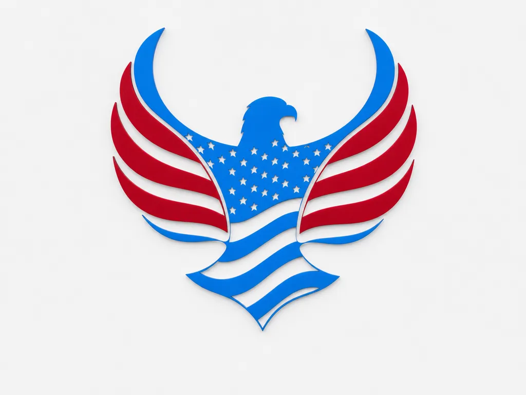[Laser cut and engrave] Eagle USA Flag - Laser Cutting Design