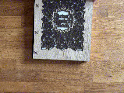 Hardcover Mandala Sketchbook Layered Wood Design