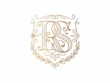 [Laser cut and engrave] RS Royal Crest Monogram – Heraldic R & S Couple Initials for Luxury Weddings, Invitations, Engraving, Laser Cut Signs & Elegant Décor