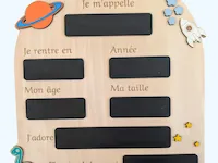 [Laser cut and engrave] Tableau ardoise en bois pour le premier jour d'école "Garçon "
