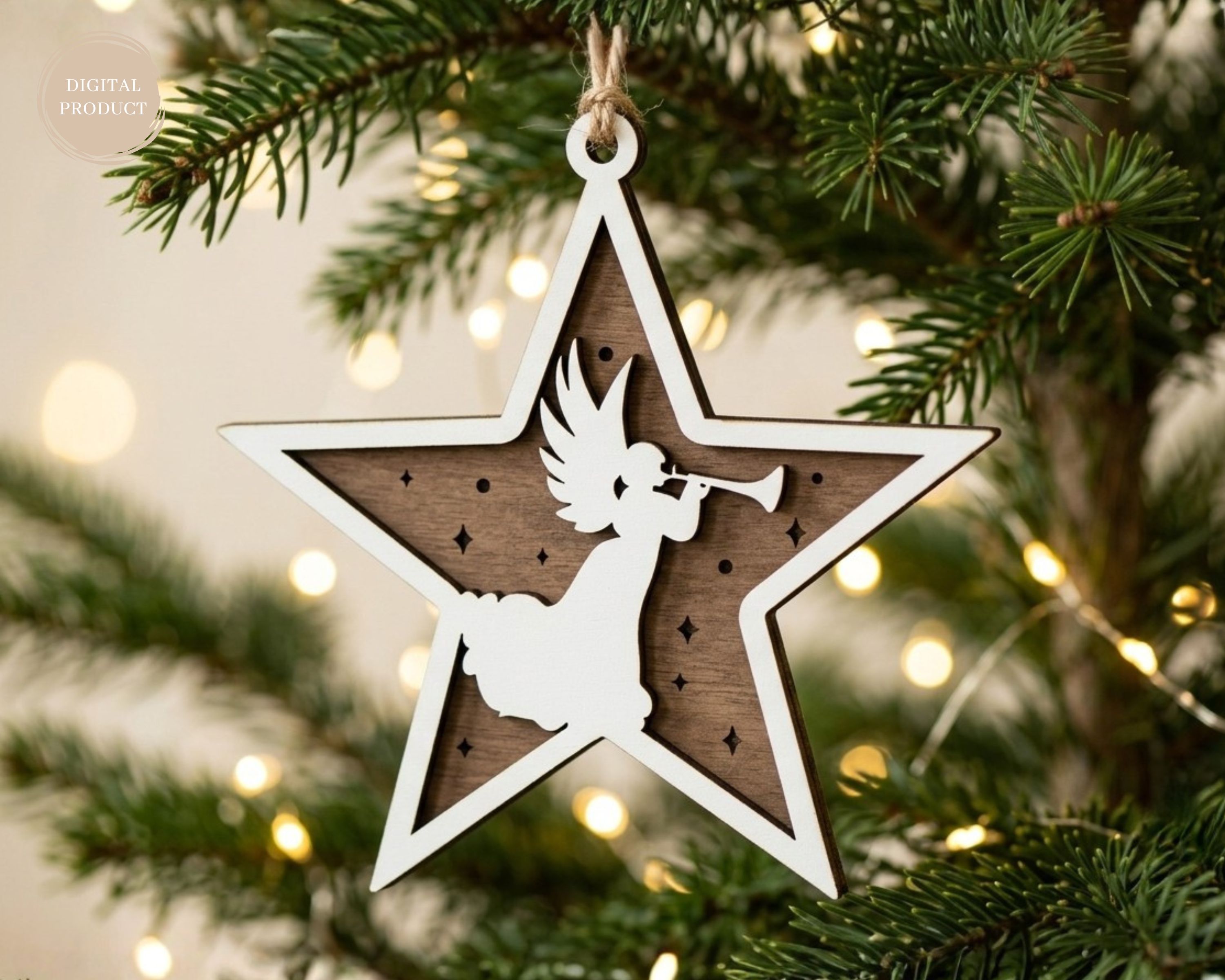 [Laser cut and engrave] Nativity Scene Ornaments SVG Bundle