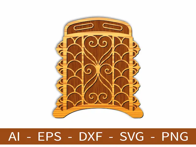 Mail Holder - Decorative Laser Cut Design
