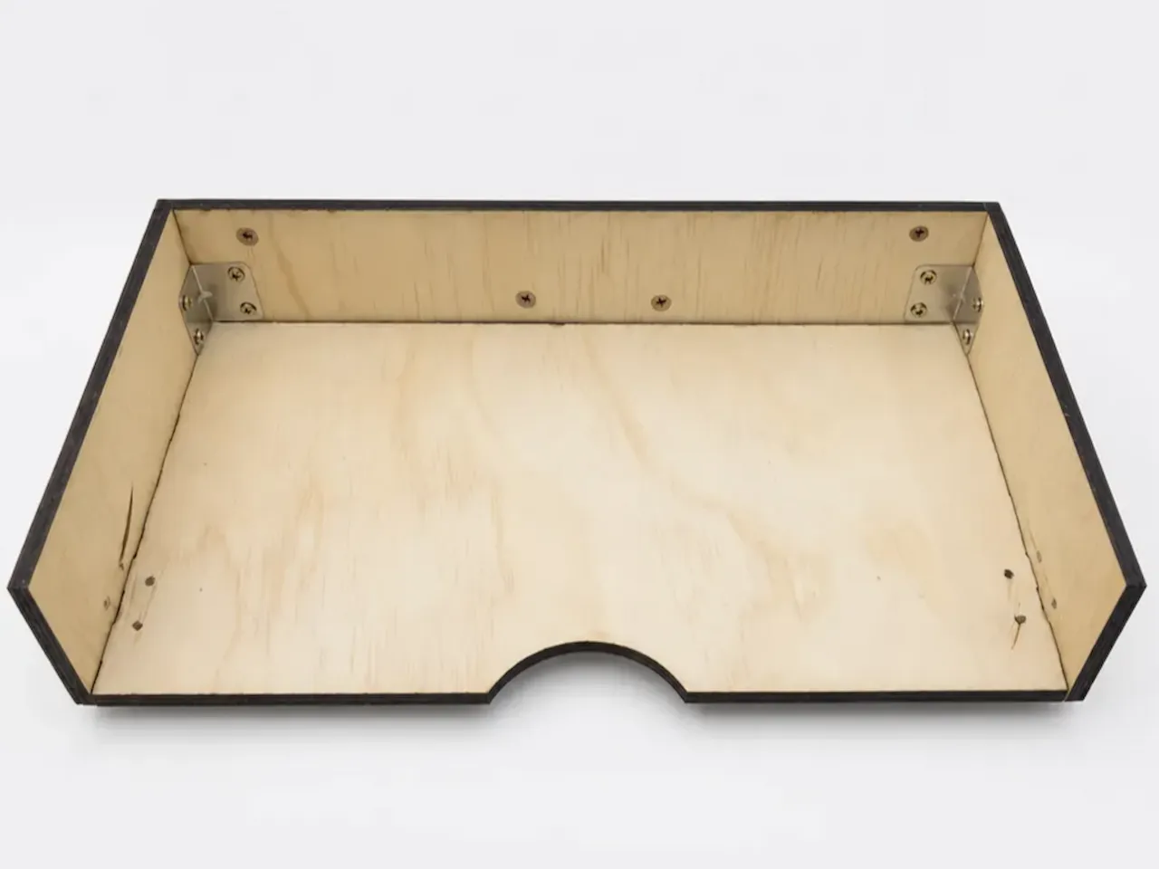 [Laser cut and engrave] Rectangular Wooden Storage Tray with Cutout Handle