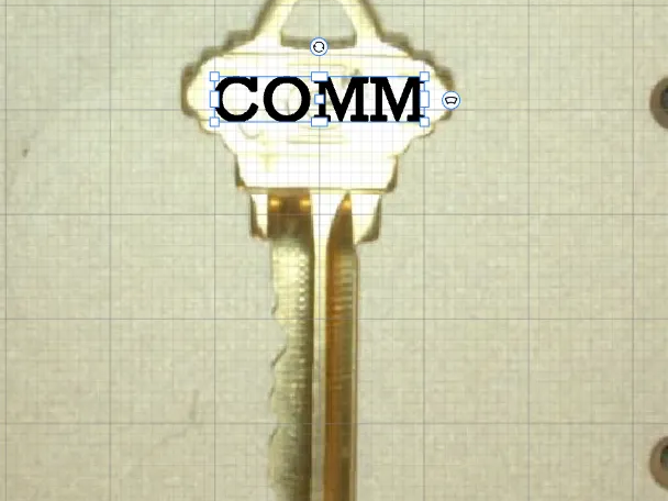 brass key engraving