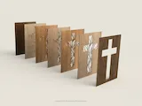 [Laser cut and engrave] 3D Cross Wall Art Laser Cut SVG – Eternal Grace | Christian Home Décor | Layered Wooden Faith Design