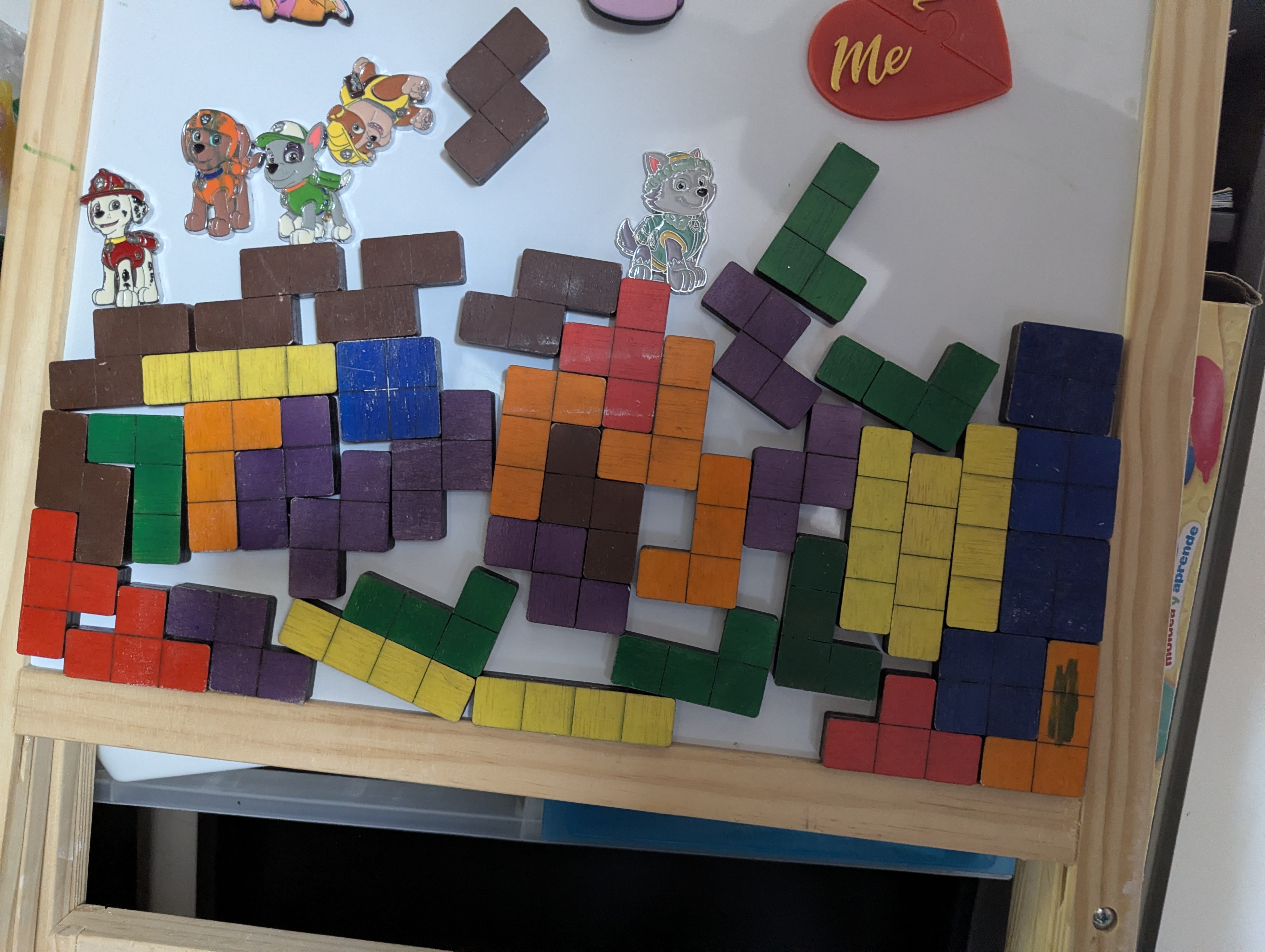 [Laser cut and engrave] Laser Cut Tetris Set