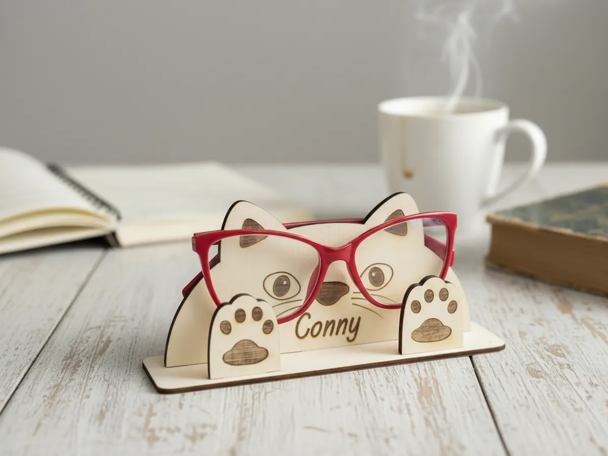Porta occhiali gattino