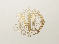 [Laser cut and engrave] Elegant MD Monogram Logo Design
