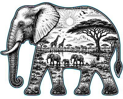 Elephant Scenic Cut and Engrave.xcs