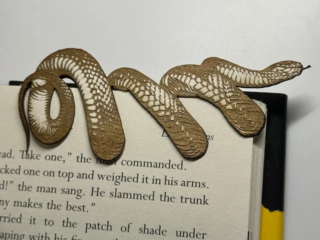 Snake Shaped Wooden Bookmark