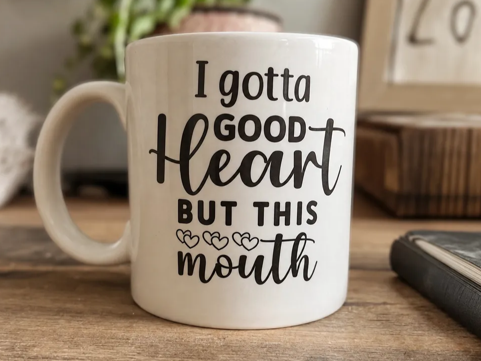 I Gotta Good Heart But This Mouth Quote Wall Art