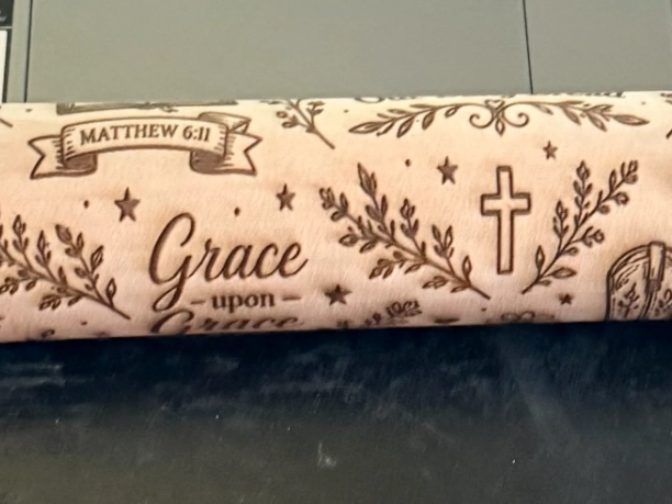 Grace Upon Grace Faith Pattern Rolling Pin
