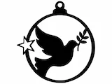 [Laser cut and engrave,Other] Set of Four Round Christmas Ornaments Featuring Holiday Scenes