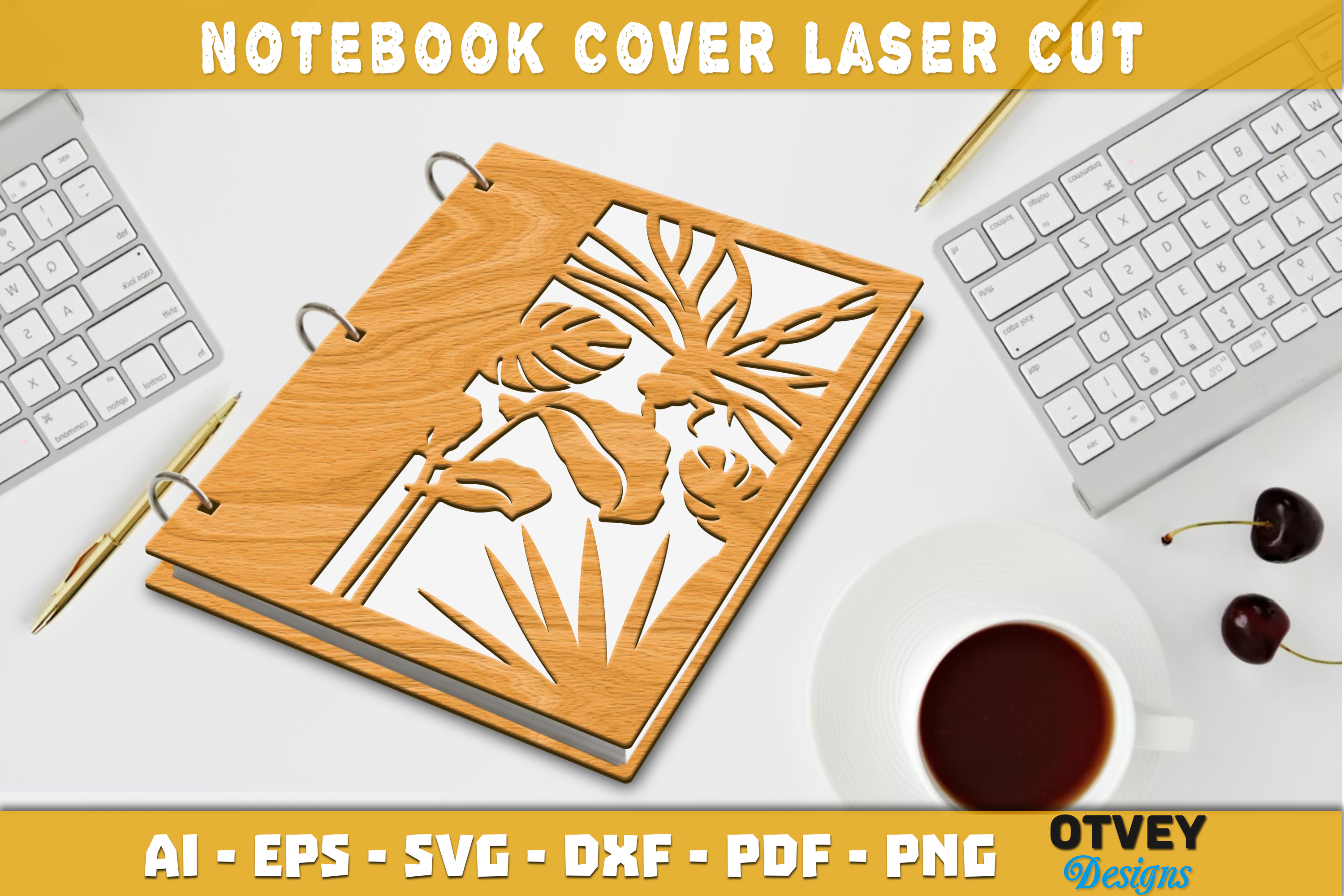 [Laser cut and engrave] Dragonfly Notebook Cover Laser Cut 12 Designs