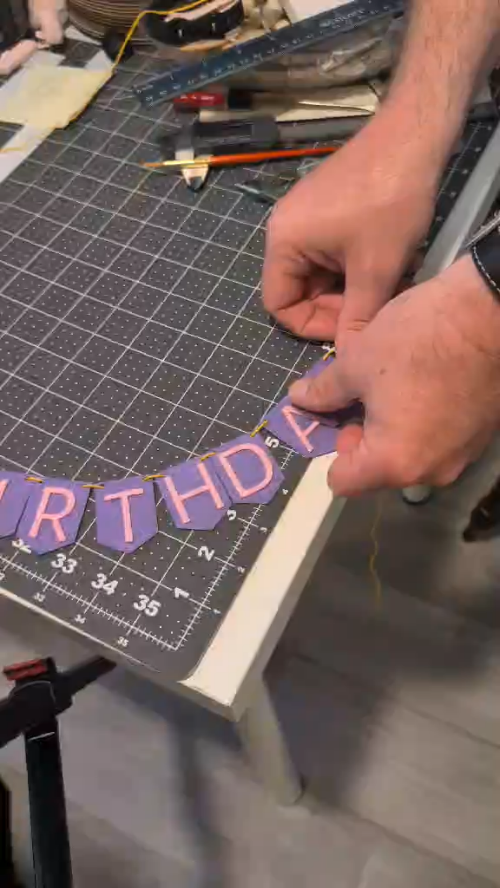 [Laser cut and engrave] Happy Birthday Cake Topper and Party Banner Set- MINI sized