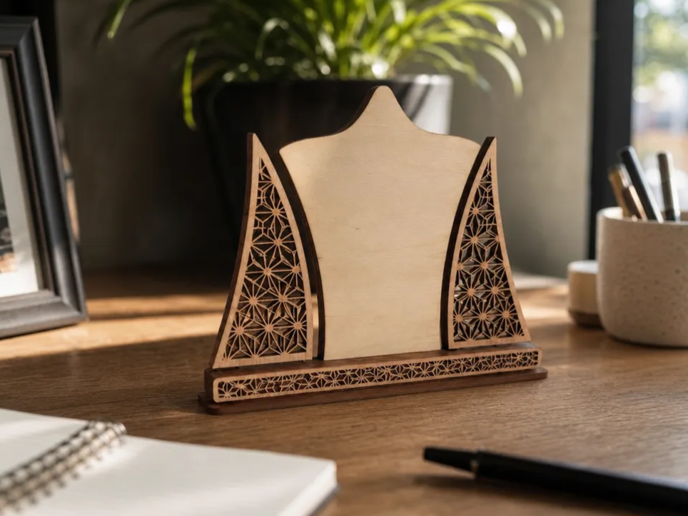 Trophée en bois personnalisé