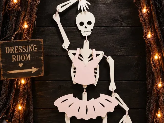 32" Posable Skeleton "Paper Doll" with Interchangeable Outfits and Accessories