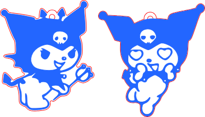 Kuromi earring.xcs