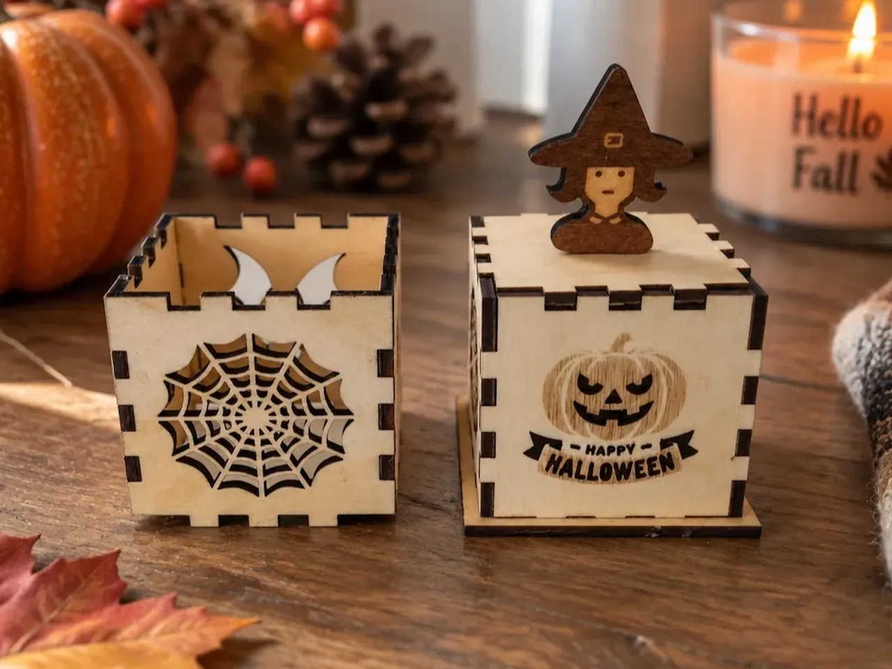 [Laser cut and engrave] veilleuse haloween