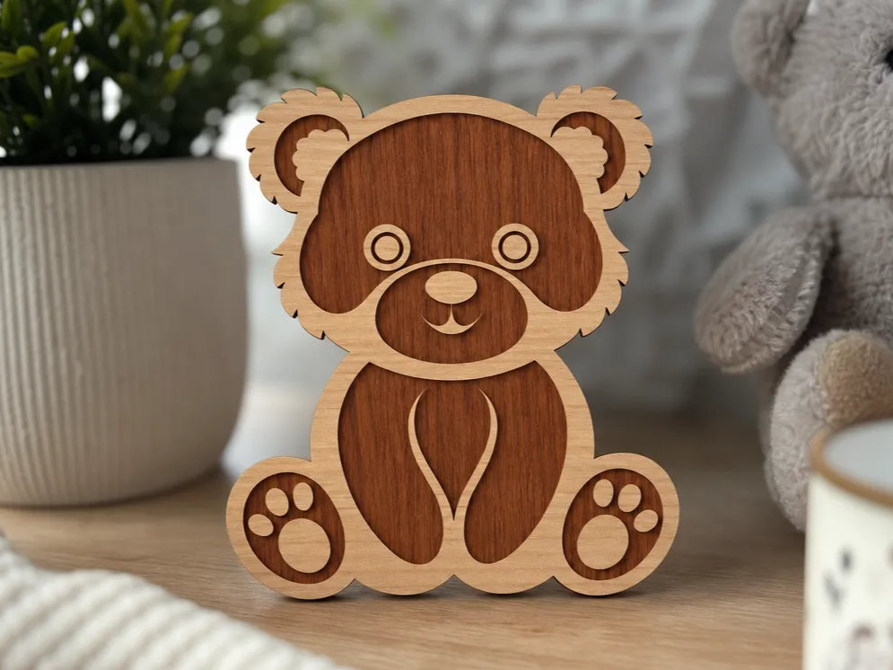 Baby Bear - Decorative Laser Cut Design