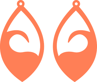 Teardrop Earrings with Wave Cutout Motif.xs
