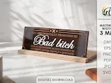 [Laser cut and engrave] 3D Funny Desk Signs Bundle. Sarcastic Office Plaque Laser Cut Files. Humor Work Decor. Drama Queen SVG. Overthinker. Bad Bitch. Personalized
