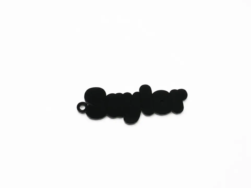 Keychain outline with blackAcrylic