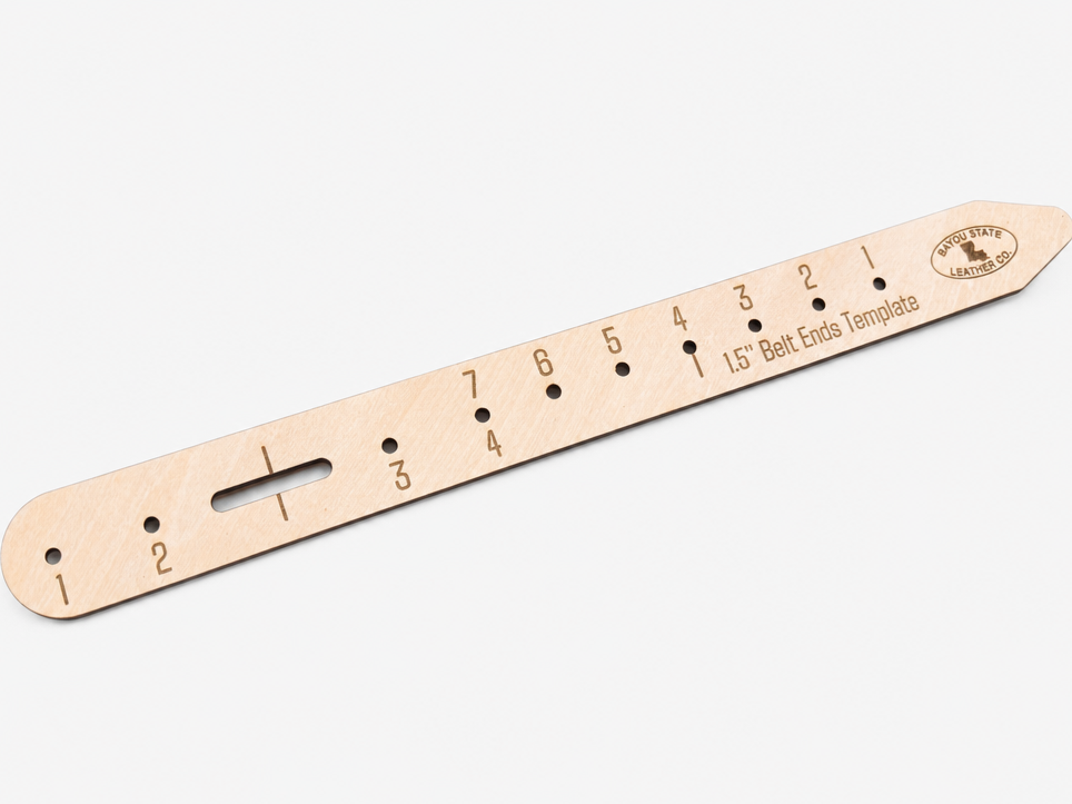 1.5 Inch Leather Belt End Punching and Spacing Template