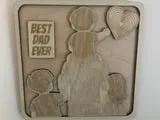 [Laser cut and engrave] Plaque en bois pour la fête des pères avec inscription Bonne Fête Papa