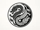[Laser cut and engrave] Yin Yang Dragon Stone Rock Engraving