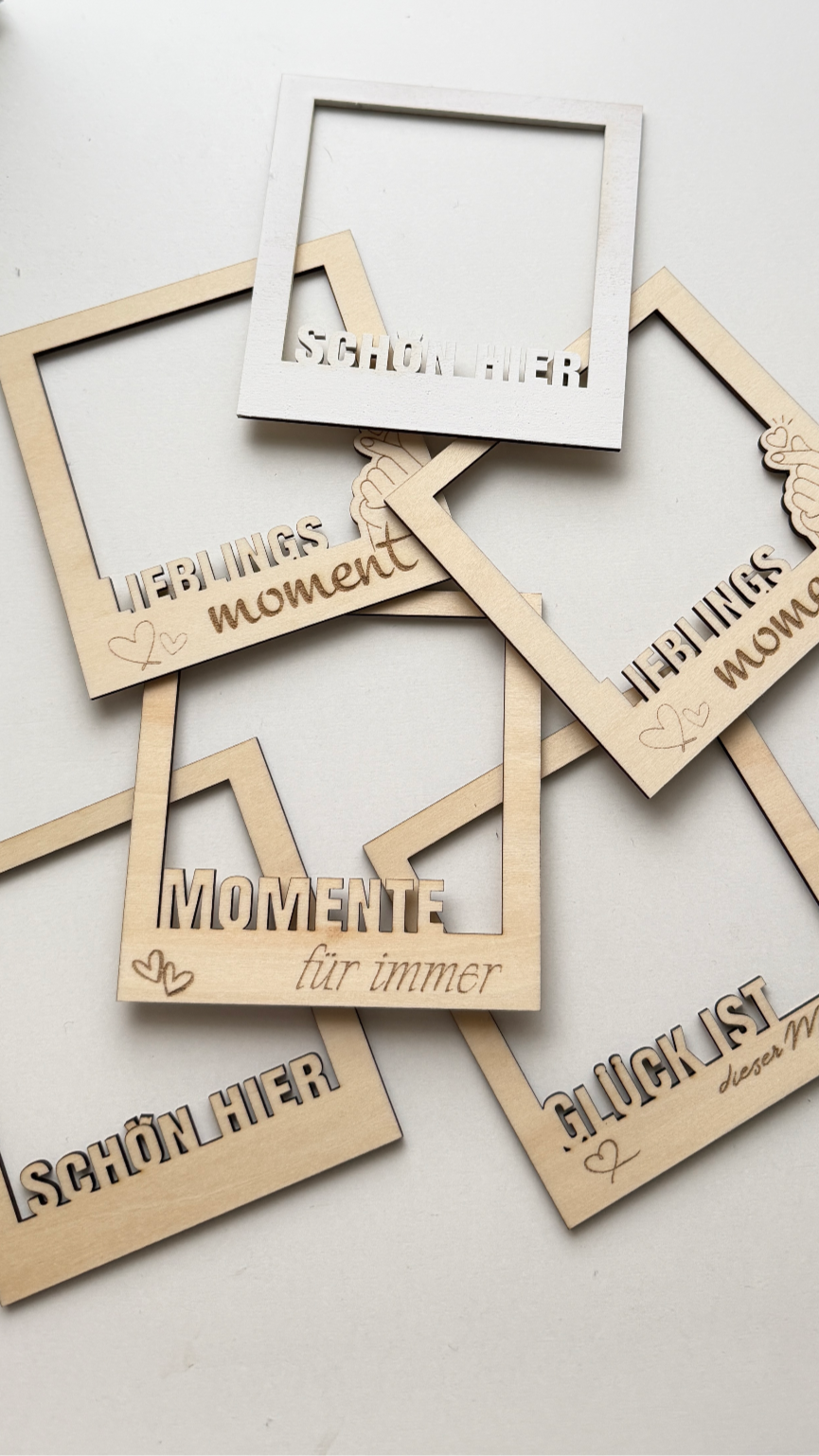[Laser cut and engrave] Fotorahmen mit Schriftzug