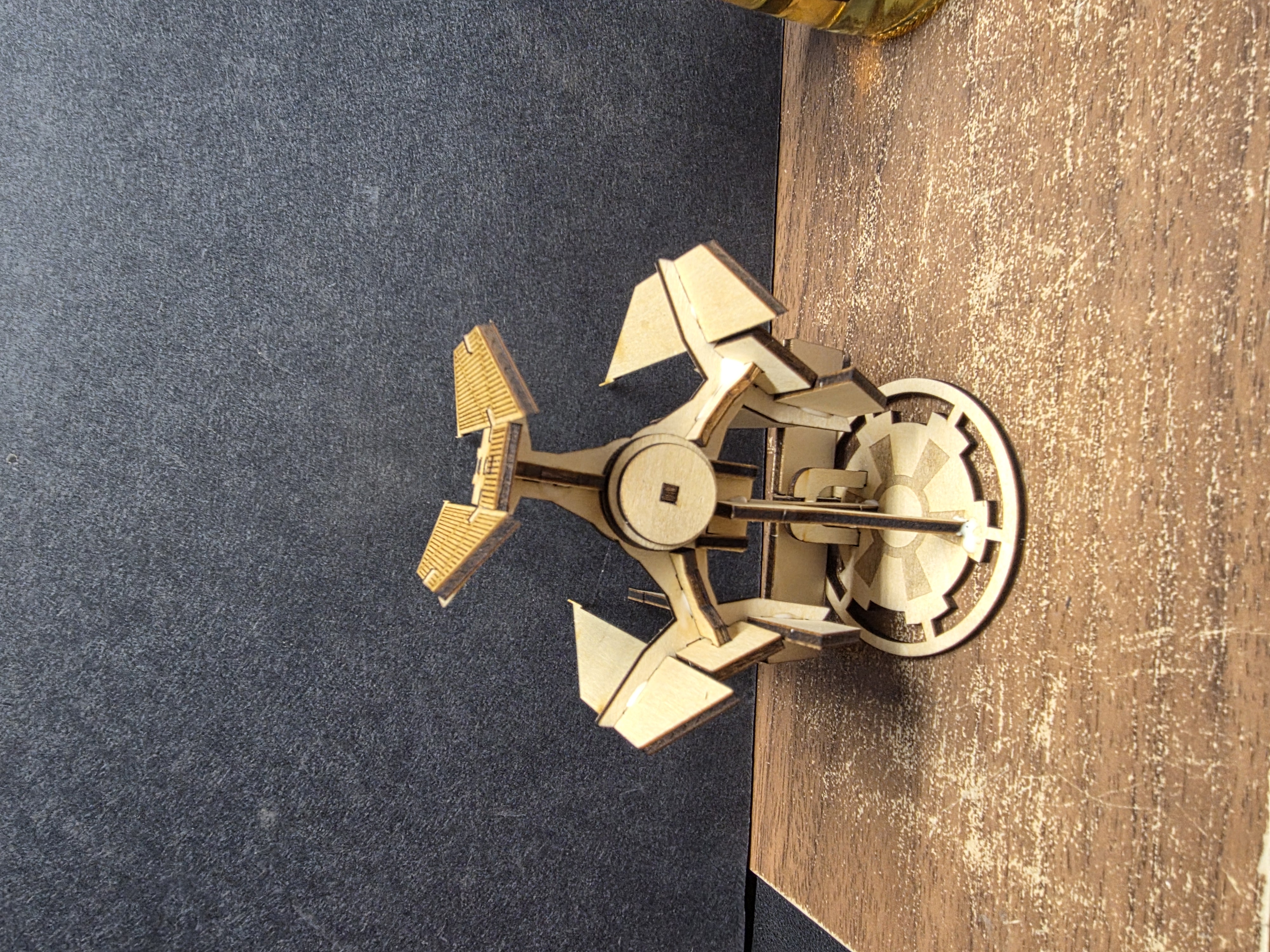 [Laser cut and engrave] Star Wars TIE Defender Starfighter Display Model
