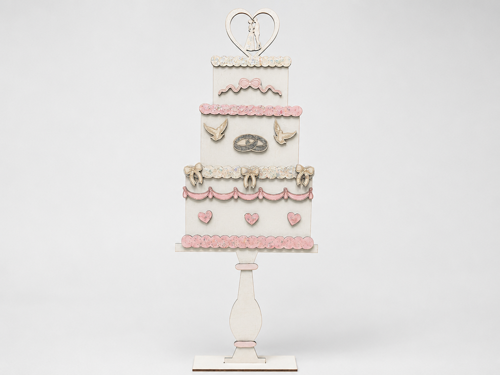 Tiered Wedding Cake Tabletop Centerpiece