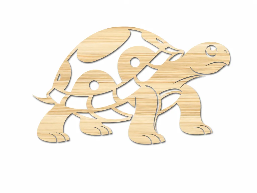 Wooden turtle wall art cutout - Laser Cutting Design