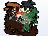 [Laser cut and engrave] Layered Jungle Scene with Panther and Toucan Wall Art